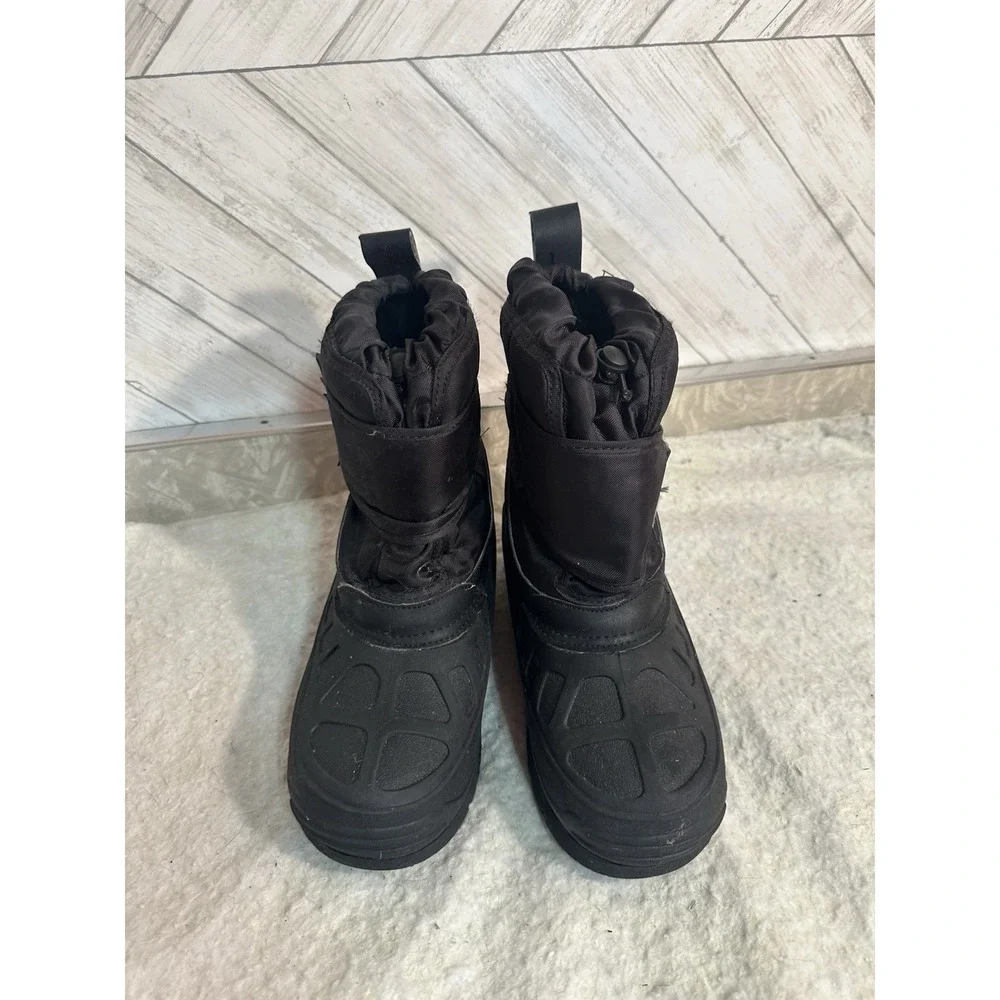 Ranger Snow Boots Mens Size 6 Black Front Zip Rubber Shell Winter Traction